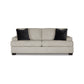 Roy 87 Inch Sofa with 2 Throw Pillows Angular Arms Light Gray Polyester By Casagear Home BM313440