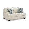 Zyan 66 Inch Loveseat with 2 Accent Pillows, Beige Chenille, Polyester By Casagear Home