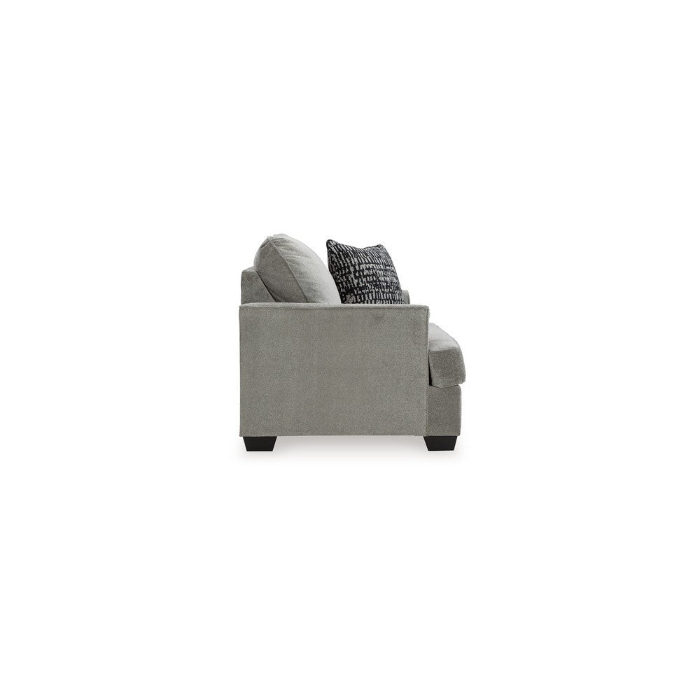 Angel 49 Inch Oversized Chair with 1 Accent Pillow Dark Gray Polyester By Casagear Home BM313447