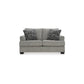 Angel 67 Inch Loveseat with 2 Accent Pillows Soft Dark Gray Polyester By Casagear Home BM313448