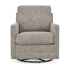 37 Inch Swivel Glider Accent Chair Soft Cushioned Taupe Gray Polyester By Casagear Home BM313450