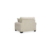 Zen 52 Inch Oversized Chair 1 Accent Pillow Rolled Arms Beige Polyester By Casagear Home BM313451