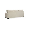 Zen 98 Inch Sofa with 5 Accent Throw Pillows Rolled Arms Beige Polyester By Casagear Home BM313453