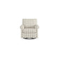 Vincy 37 Inch Swivel Glider Accent Chair Checkered Off White Polyester By Casagear Home BM313457