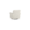 Vincy 37 Inch Swivel Glider Accent Chair Checkered Off White Polyester By Casagear Home BM313457