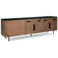 71 Inch Sideboard Cabinet Console 3 Drawers Metal Legs Brown Wood Black By Casagear Home BM313460