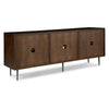 65 Inch Sideboard Cabinet Console Honeycomb Design 3 Shelves Brown Wood By Casagear Home BM313461