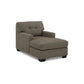 Joey 62 Inch Chaise Chair Tufted Back Foam Chocolate Brown Polyester By Casagear Home BM313465