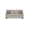 Joey 75 Inch Sofa with 2 Accent Throw Pillows Tufted Back Gray Polyester By Casagear Home BM313470