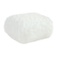 Ammy 27 Inch Square Ottoman Foam Modern Soft White Faux Fur Upholstery By Casagear Home BM313475