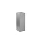 Meta Set of 3 Pedestal Display Stand Square Pillars Brushed Silver Steel By Casagear Home BM313487