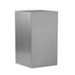 Meta Set of 3 Pedestal Display Stand Square Pillars Brushed Silver Steel By Casagear Home BM313487