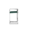 Suki 24 Inch Cantilever Counter Stool Chair Green Velvet and Silver Frame By Casagear Home BM313491