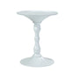 Wowi 23 Inch Side End Table Round Hourglass Turned Base White Finish By Casagear Home BM313504