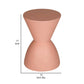 Niya 17 Inch Side End Table Round Top Pedestal Base Indoor Outdoor Pink By Casagear Home BM313506