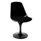 Sufi 21 Inch Swivel Dining Chair Tall Back Saddle Seat Cushion Black By Casagear Home BM313509