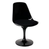 Sufi 21 Inch Swivel Dining Chair Tall Back Saddle Seat Cushion Black By Casagear Home BM313509