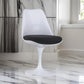 Sufi 21 Inch Swivel Dining Chair, Tall Back, Saddle Seat Cushion, White By Casagear Home