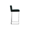 Boly 30 Inch Barstool Chair Green Velvet Cushion Silver Cantilever Base By Casagear Home BM313513