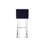 Boly 26 Inch Counter Stool Chair Blue Velvet Silver Cantilever Base By Casagear Home BM313516