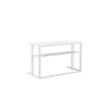 Femi 47 Inch Office Desk with Shelf Open Steel Base Modern White Finish By Casagear Home BM313529