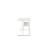 Femi 47 Inch Office Desk with Shelf Open Steel Base Modern White Finish By Casagear Home BM313529