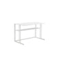 Femi 47 Inch Office Desk with Shelf Open Steel Base Modern White Finish By Casagear Home BM313529