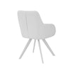 Simha 24 Inch Set of 2 Dining Armchairs Foam Modern White Faux Leather By Casagear Home BM313534