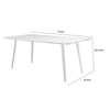 Hle 71 Inch Dining Table 6 Seater Rectangular Tabletop White Lacquer By Casagear Home BM313565