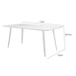 Hle 71 Inch Dining Table 6 Seater Rectangular Tabletop White Lacquer By Casagear Home BM313565