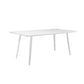 Hle 71 Inch Dining Table 6 Seater Rectangular Tabletop White Lacquer By Casagear Home BM313565