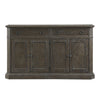 Koa 66 Inch Sideboard Server Console 2 Beveled Drawers Driftwood Brown By Casagear Home BM313586