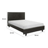 Leo Full Size Platform Bed Diamond Stitch Brown Faux Leather Solid Wood By Casagear Home BM313600