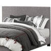 Sin Queen Size Platform Bed Panel Headboard Gray Polyester Upholstery By Casagear Home BM313610