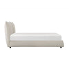 Inna Queen Platform Bed Beige Chenille Fabric Upholstered Pillow Headboard By Casagear Home BM313613