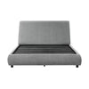 Ford Queen Size Platform Bed Low Profile Gray Chenille Fabric Upholstery By Casagear Home BM313614