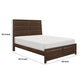 Rawn Queen Bed Beveled Panel Headboard Brown Okume Veneer Solid Wood By Casagear Home BM313616