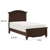 Eso Full Bed Camelback Arched Headboard Brown Okume Veneer Solid Wood By Casagear Home BM313617