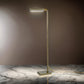 Kime 44-58 Inch Floor Lamp, Adjustable Height, LED, Antique Brass Finish By Casagear Home