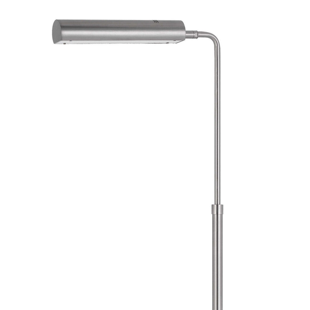 Kime 44-58 Inch Floor Lamp Adjustable Height LED Brushed Steel Finish By Casagear Home BM313619