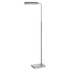 Kime 44-58 Inch Floor Lamp, Adjustable Height, LED, Brushed Steel Finish By Casagear Home