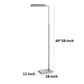 Kime 44-58 Inch Floor Lamp Adjustable Height LED Brushed Steel Finish By Casagear Home BM313619