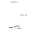 Kime 44-58 Inch Floor Lamp Adjustable Height LED Brushed Steel Finish By Casagear Home BM313619