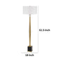 62 Inch Floor Lamp with White Drum Shade Marble Base Crystal Brass By Casagear Home BM313623