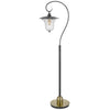 Lem 65 Inch Floor Lamp Classic Lantern Glass Shade Bronze Metal Finish By Casagear Home BM313628