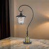 Lem 32 Inch Table Lamp, Classic Lantern, Glass Shade, Bronze Metal Finish By Casagear Home