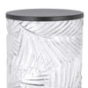 Hem 9 Inch Accent Lamp LED Leaf Pattern Glass Shade Gray Metal Finish By Casagear Home BM313630