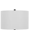 Hem 31 Inch Table Lamp with Drum Hardback LED Leafy Glass Gray Metal By Casagear Home BM313631