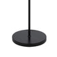 Sie 59 Inch Floor Lamp Navy Blue Linen Shade Round Base Black Metal Pole By Casagear Home BM313633