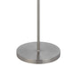 Sie 59 Inch Floor Lamp Aqua Blue Linen Shade Round Base Silver Metal By Casagear Home BM313634